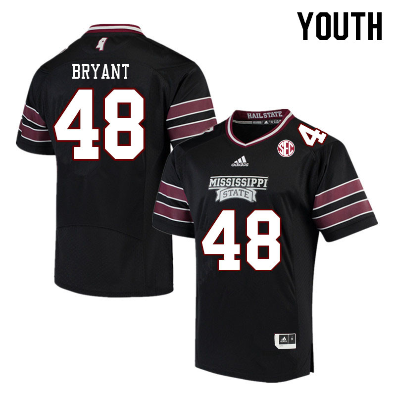 Youth #48 Caleb Bryant Mississippi State Bulldogs College Football Jerseys Stitched Sale-Black